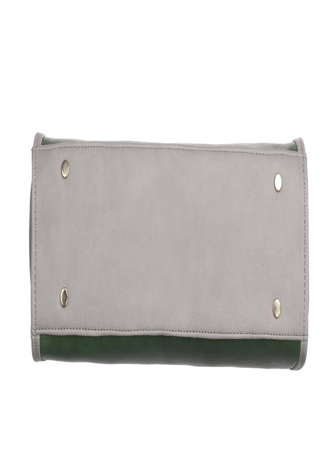 Keywest حقيبة يد نسائية من Keywest، طراز Laurent Satchel Tote، مناسبة للنساء | حقيبة يد أنيقة | حقيبة كتف أنيقة | هدية مثالية للنساء | أخضر || رمادي - Image 5